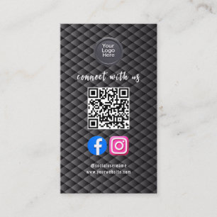 Sozial Media QR Code Modern Pro Minimalistisch Ele Visitenkarte