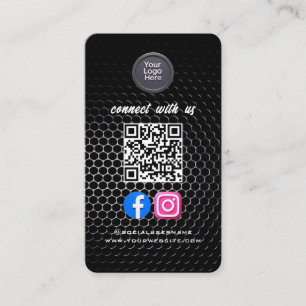 Sozial Media QR Code Modern Pro Minimalistisch Ele Visitenkarte