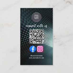 Sozial Media QR Code Modern Pro Minimalistisch Ele Visitenkarte
