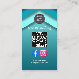 Sozial Media QR Code Modern Pro Minimalistisch Ele Visitenkarte