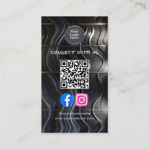 Sozial Media QR Code Modern Pro Minimalistisch Ele Visitenkarte
