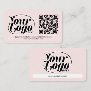 Sozial Media QR Code Rosa Professionelles Marketin Visitenkarte