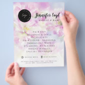 Sozial-Media-QR-Code Rosa Wasserfarbe Floral Flyer (Hand)