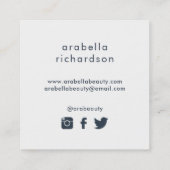 Sozial-Medium-Ikonen der Quadratische Visitenkarte (Rückseite)