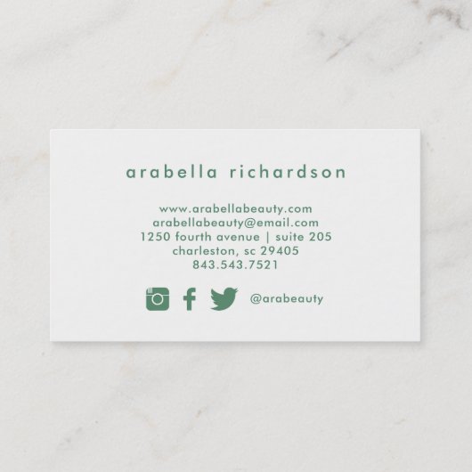 Sozial-Medium-Ikonen des modischen Visitenkarte (Rückseite)