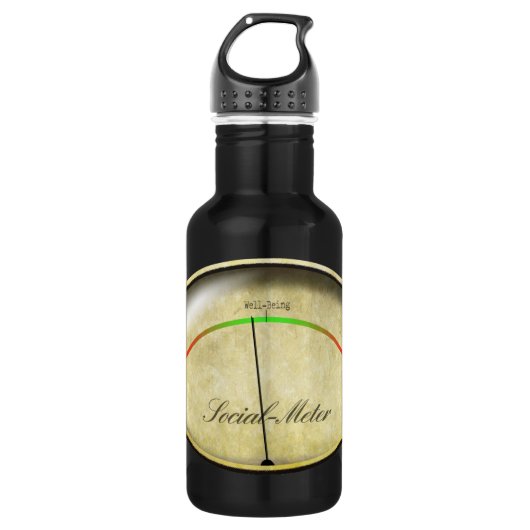 Sozial-Meter Edelstahlflasche (Vorderseite)