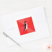 Sozial Phantastische Pinguin-Beratung Tiermeme Runder Aufkleber (Umschlag)