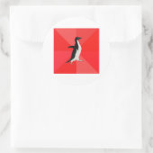 Sozial Phantastische Pinguin-Beratung Tiermeme Runder Aufkleber (Tasche)