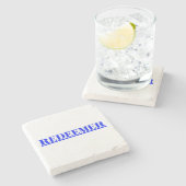 sozial-spiritueller 0-ptimistischer niedlicher Des Steinuntersetzer (Seitenansicht)