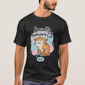 Sozial unbeholfenes Katze-T-Shirt | Introvertierte T-Shirt