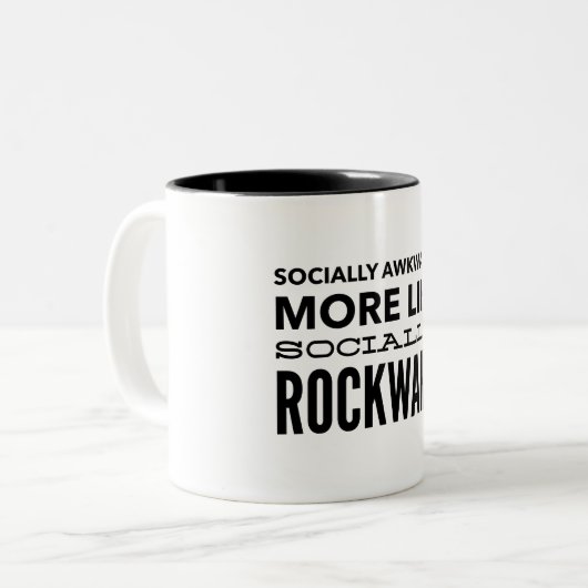 Sozial ungeschickt? zweifarbige tasse (Vorderseite Links)