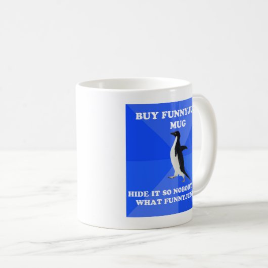 Sozial ungeschickte Penguin-Tasse Kaffeetasse (VorderseiteRechts)
