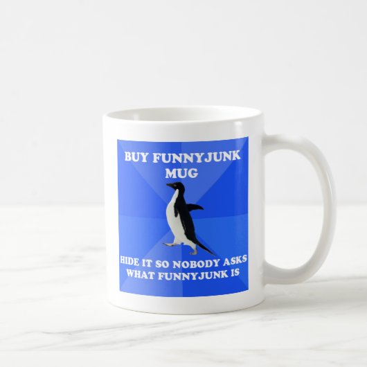 Sozial ungeschickte Penguin-Tasse Kaffeetasse (Rechts)