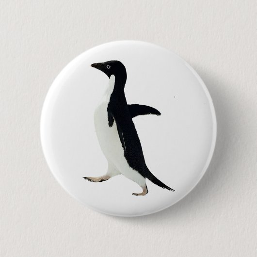 Sozial ungeschickter Pinguin Button (Vorderseite)