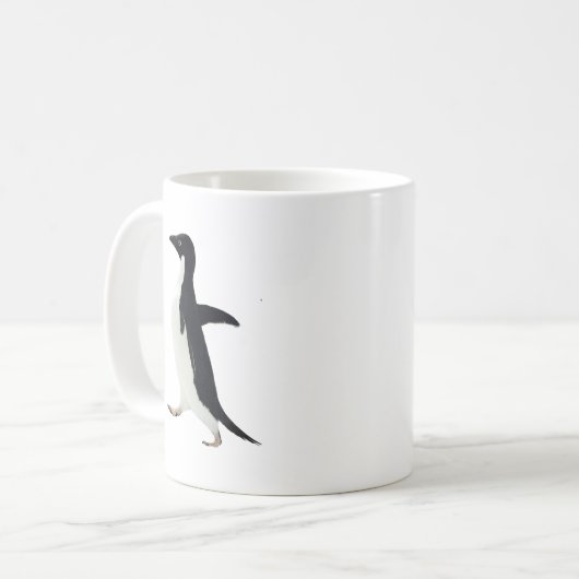 Sozial ungeschickter Pinguin Kaffeetasse (Vorderseite Links)