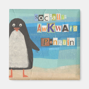 Sozial ungeschickter Pinguinmagnet Magnet