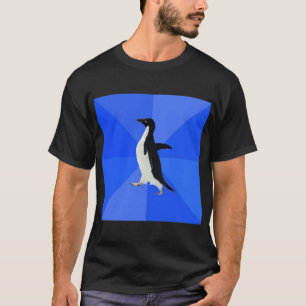 Sozial ungeschicktes Pinguin-Ratetier Meme T-Shirt