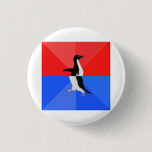 Sozial verwirrtes Pinguin-Ratetier Meme Button