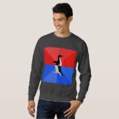 Sozial verwirrtes Pinguin-Ratetier Meme Sweatshirt (Vorne ganz)