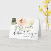 Sozial weit entfernte Versendung einer "Hug Quaran Karte (Gelbe Blume)