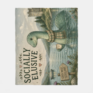 Sozial zurückgezogene Nessie Gemütliche Kryptozool Fleecedecke