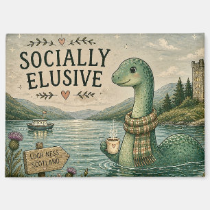 Sozial zurückhaltende Nessie gemütliches Kryptid L Magnet