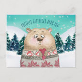 Sozialabseits gelegene Bärenschneeszene in Niedlic Feiertagspostkarte (Vorderseite)