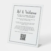 Sozialabteilung Restaurant QR Code Anweisung Sockelschild (Vorderseite)