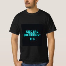 Sozialakku 1 % - Glitch Art Gen Z Spaß T - Shirt