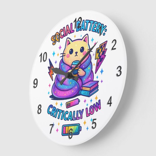 Sozialakku kritisch... große wanduhr (Winkel)