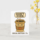 Sozialakkus 1 Prozent lustige Kaffee Einführung Qu Karte (Gelbe Blume)