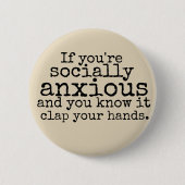 Sozialangst-Verzicht-Button Button (Vorderseite)