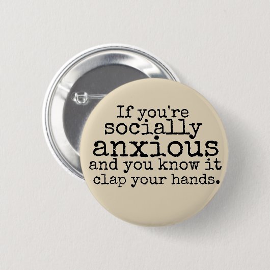 Sozialangst-Verzicht-Button Button (Vorne & Hinten)