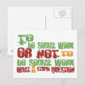 Sozialarbeit Postkarte (Vorne/Hinten)