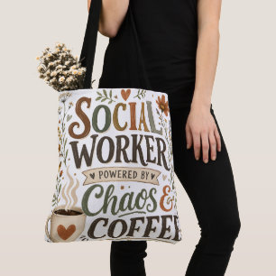 Sozialarbeiter, angetrieben von Chaos und Kaffee Tasche