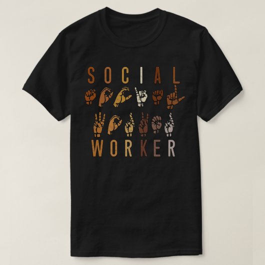 Sozialarbeiter ASL T-Shirt (Design vorne)
