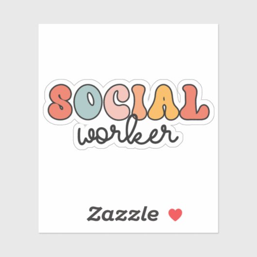 Sozialarbeiter Aufkleber (Blatt)