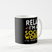 Sozialarbeiter-beherrscht lustige Gag-Kaffee-Tasse Kaffeetasse (VorderseiteRechts)