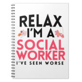 Sozialarbeiter-beherrscht lustiges Gag-Geschenk Notizblock (Vorderseite)