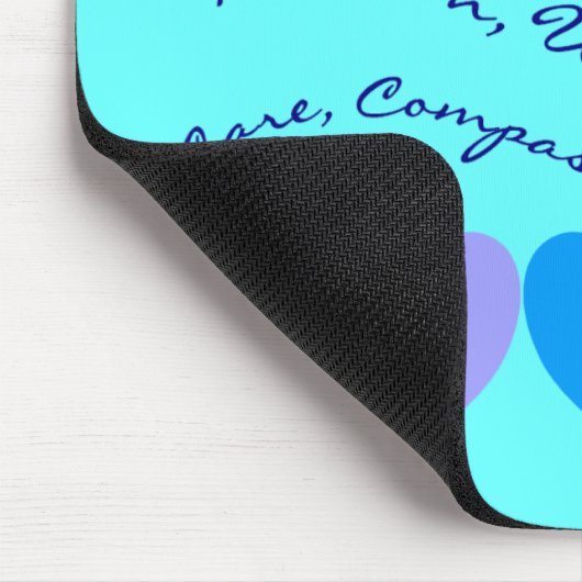 Sozialarbeiter BLAU-HERZEN Mousepad (Ecke)