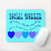 Sozialarbeiter BLAU-HERZEN Mousepad (Mit Mouse)