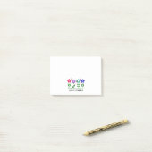 Sozialarbeiter... Blume, Herz und Schmetterlinge Post-it Klebezettel (Auf Schreibtisch)