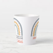 Sozialarbeiter Boho Rainbow Latte Tasse (Vorderseite)