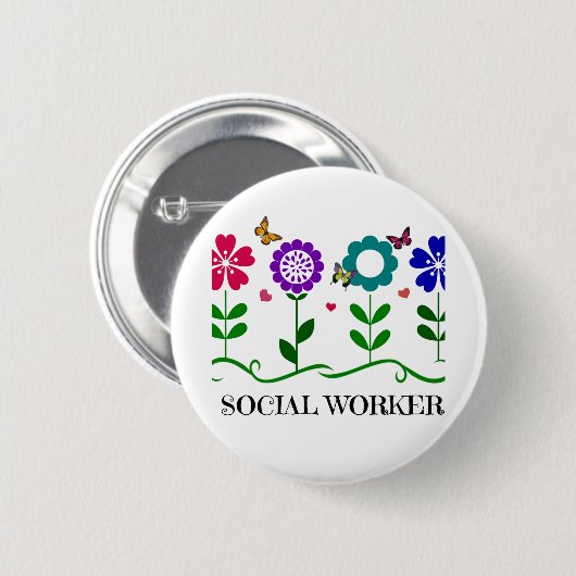 Sozialarbeiter Button (Vorne & Hinten)