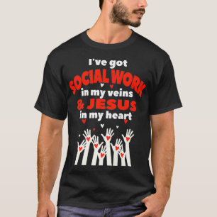 Sozialarbeiter Christlich Jesus MSW Student Männe T-Shirt