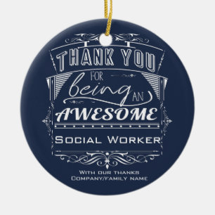 Sozialarbeiter Dankeschön an Sie Keramik Ornament