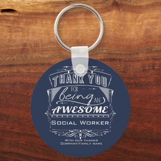 Sozialarbeiter Dankeschön an Sie Schlüsselanhänger (Vorderseite)