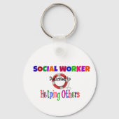 Sozialarbeiter, die anderen helfen sollen schlüsselanhänger (Rückseite)