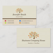 Sozialarbeiter - elegantes Baumsymbol Visitenkarte (Vorne/Hinten)