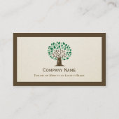 Sozialarbeiter - elegantes Baumsymbol Visitenkarte (Rückseite)